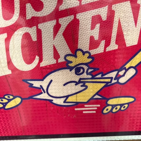 Vintage BUSH'S CHICKEN&Chevron 両面看板 20-202-68