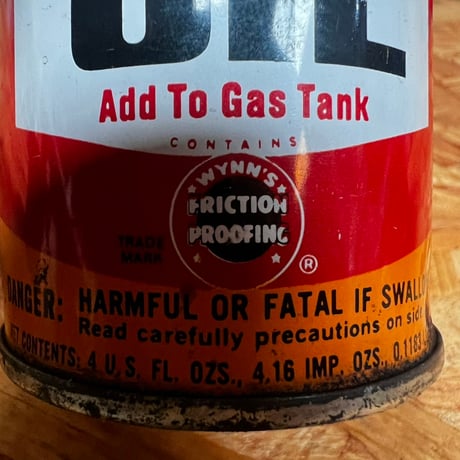 Vintage WYNN’S TOP OIL CAN 16-c-56