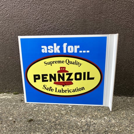 PENNZOIL　両面　プラスチック製　サイン　14-29-8