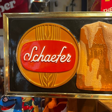 Vintage Schaefer plastic sign 17-333