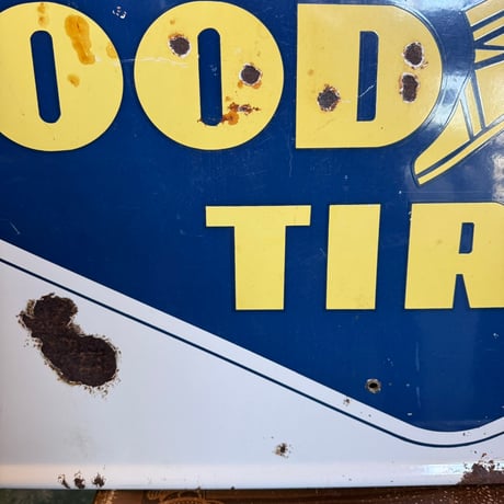 Vintage GOODYEAR TIRES 大型ホーロー看板 21-292