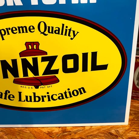 Vintage VTG PENNZOIL 両面看板 14-29-1