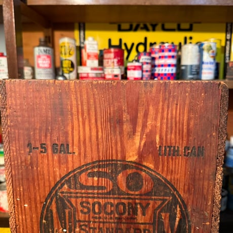 Vintage SOCONY STANDARD OIL 木箱 20-61