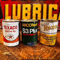 TEXACO ReXOL ARCO ヴンテージ　オイル缶　【3缶SET】　16-ｃ-80