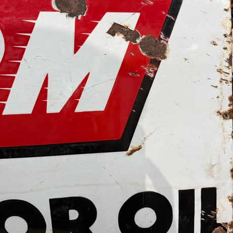 Vintage CALTEX RPM MOTOR OIL ホーロー看板 21-254