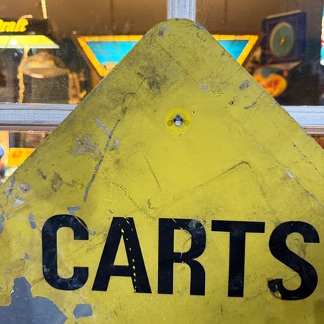 Vintage CARTS CAUTION CROSSING 道路標識 20-155-7