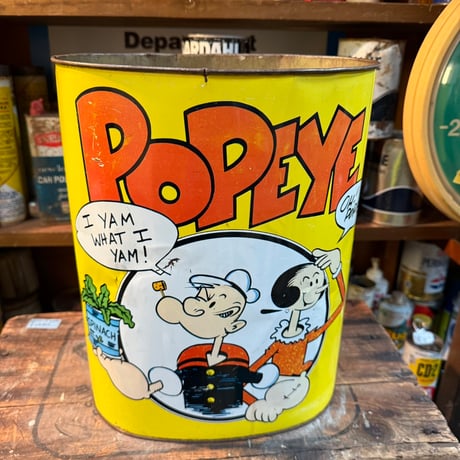 Vintage POPEYE ブリキ ダスト缶 21-39