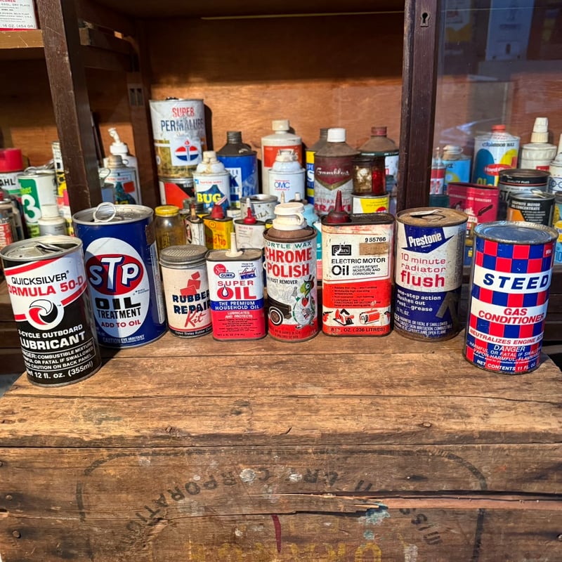 Vintage オイル缶etc. 8本SET 16-C-83 | BigBear Online