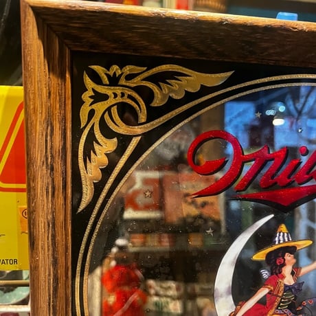 Vintage Miller Beer パブミラー 18-300