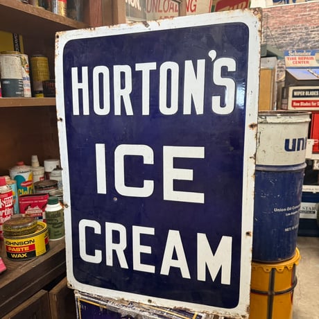 Vintage HORTON'S ICECREAM ホーロー看板 20-127