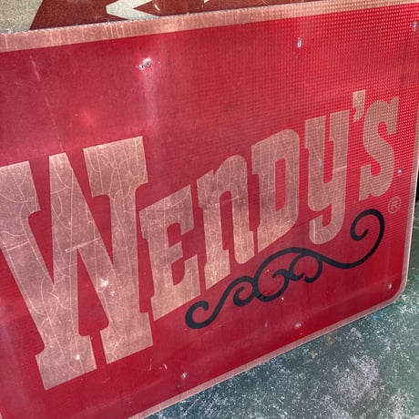 WENDY’S × AMERICAS　ヴィンテージ　大型両面看板　14-388-15