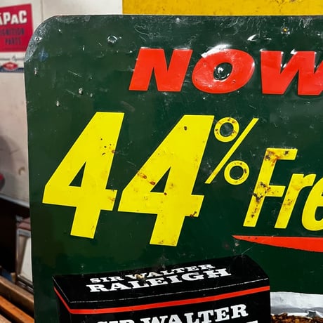 Vintage RALEIGH TOBACCO SIGN 19-201-4