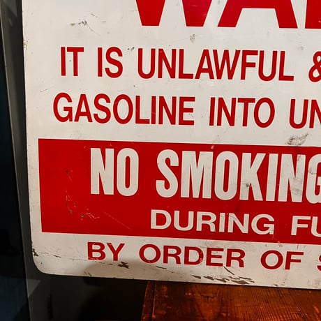 Vintage WARNING 両面看板 20-155-25
