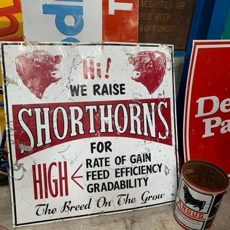 SHORTHORNS ヴィンテージ　看板　11-95
