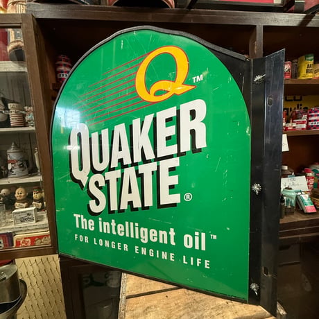 Vintage QUAKER STATE 両面看板 19-108-131