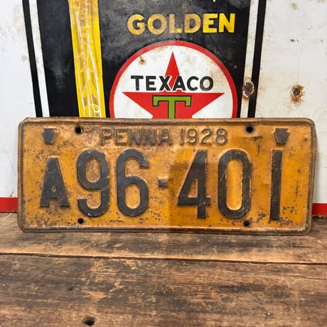 【希少!!】Vintage License Plate ペンシルベニア州 20-28-7