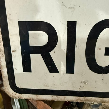 Vintage KEEP RIGHT ロードサイン 19-121-2