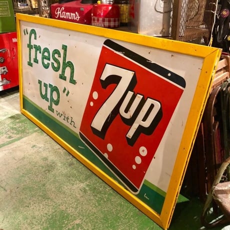 7up セブンアップ ヴィンテージ特大看板 1963年