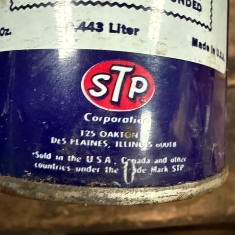 Vintage STP OIL CAN (中身入り) 17-77-14