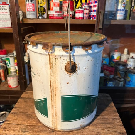 Vintage TEXACO 蓋付きオイル缶 20-362-4