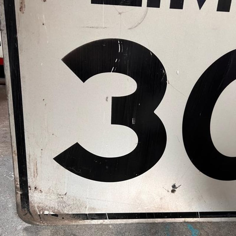 SPEED LIMIT 30 ヴィンテージ ロードサイン 道路標識 (14)62-30 | B