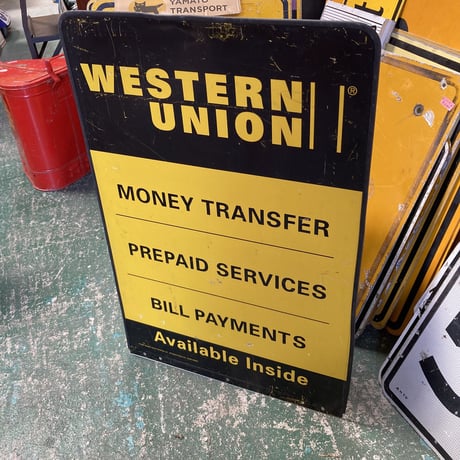 WESTERN UNION　ヴィンテージ　両面看板　11-299
