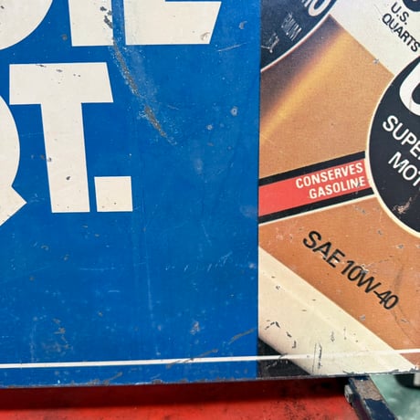 Vintage EXXON Uniflo モーターオイル サイン 13-448-4