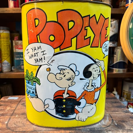 Vintage POPEYE ブリキ ダスト缶 21-39
