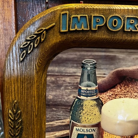 Vintage Molson Golden Beer プラスチック Sign 17-265