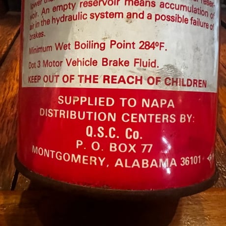 Vintage NAPA BRAKE OIL CAN 16-c-34