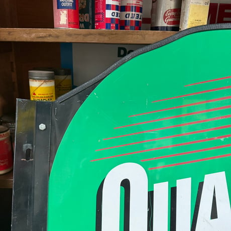 Vintage QUAKER STATE 両面看板 19-108-131
