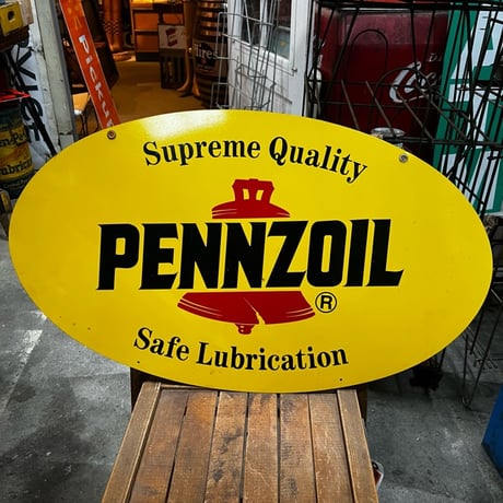 Vintage PENNZOIL 両面 看板 P-2