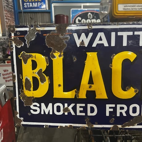 Vintage Waitt&Bond.Inc（葉巻メーカー) BLACKSTONE ENAMEL SIGN 17-274