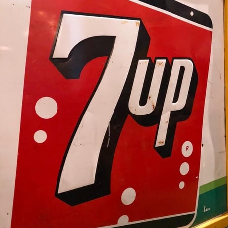 7up セブンアップ ヴィンテージ特大看板 1963年