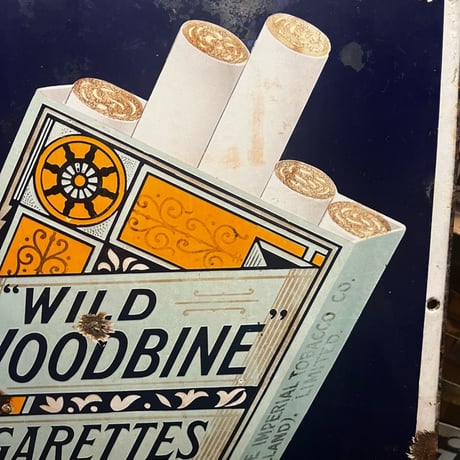 Vintage WILD WOODBINE CIGARETTES SIGN 琺瑯 18-51