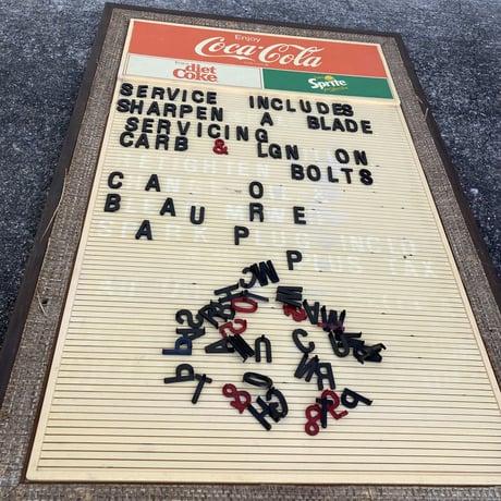 Coca-cola　ヴィンテージ　メニューボード　レター付き　15-325