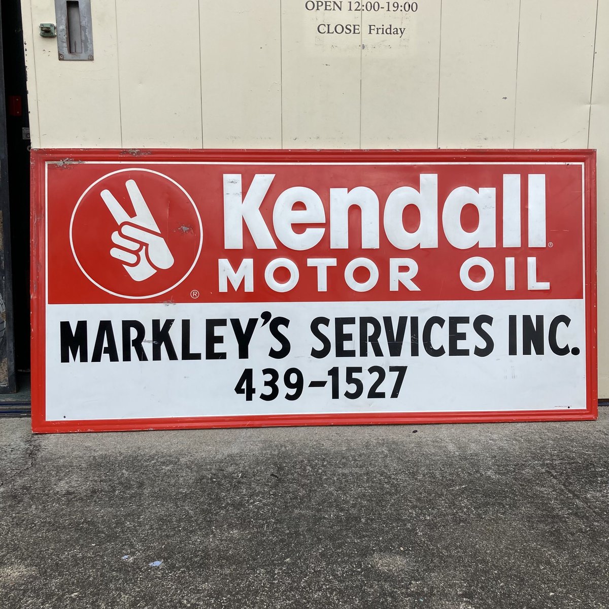 激レア‼️1980年代のKendallロゴ入り看板‼️ 激レア‼️1980年代のKendallロゴ入り看板‼️