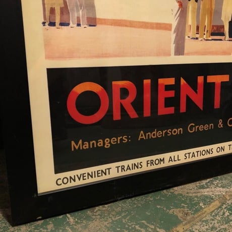 ORIENT CRUISES クルーズ船 ヴィンテージ アート　ポスター 額