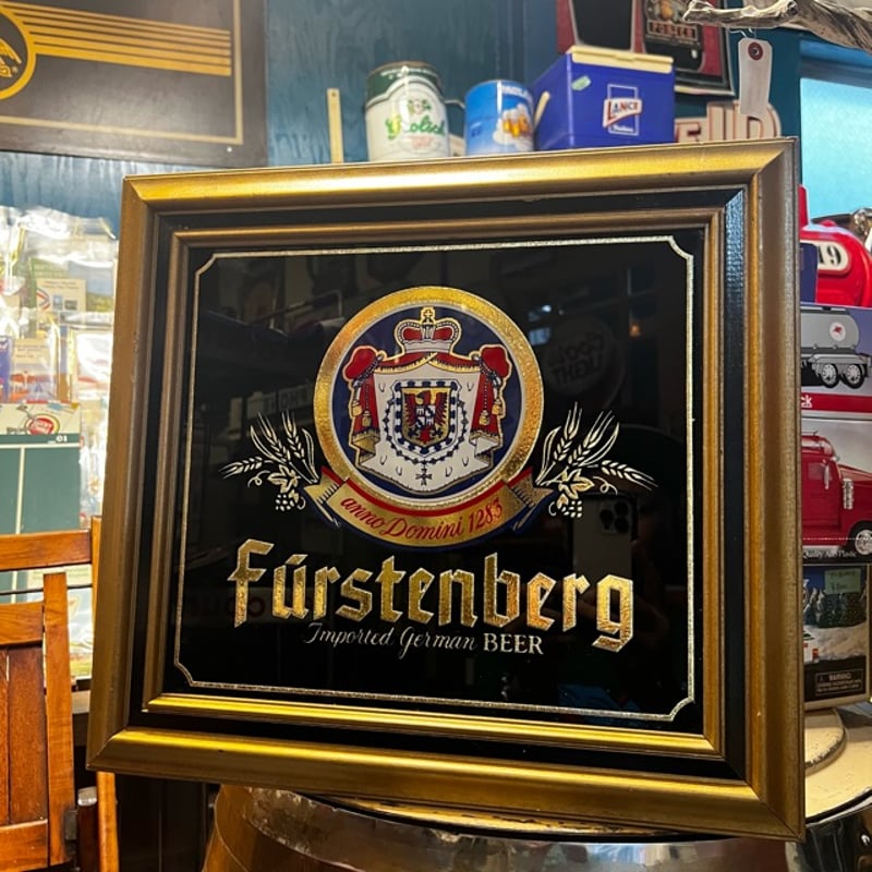 Vintage Furstenberg ドイツビール パブミラー SIGN 18-275 |