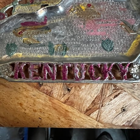 Vintage KENTUCKY州 スーベニア 灰皿 トレイ 1950~60s 16-400-10