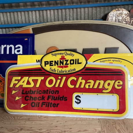PENNZOIL　ヴィンテージ　プラスチック看板　15-280-4