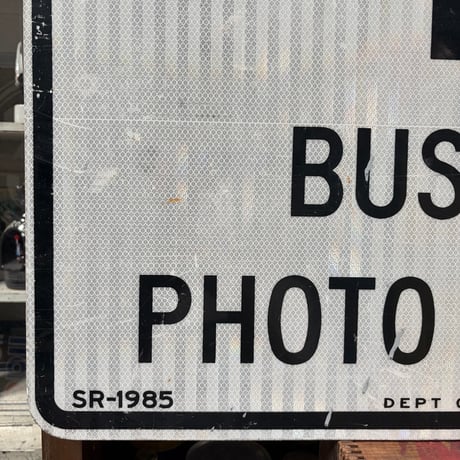 Vintage BUS LANES PHOTO ENFORCED ロードサイン 18-134