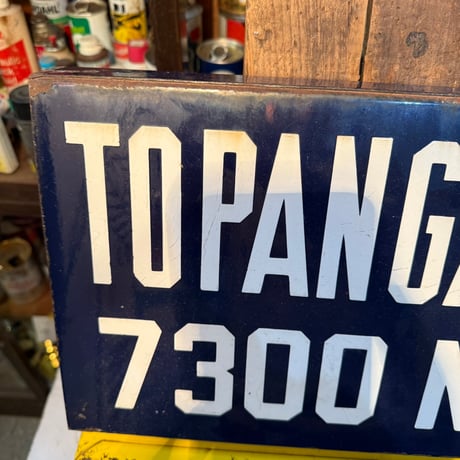 Vintage TOPANGA CANYON BLVD. 両面琺瑯看板 17-309