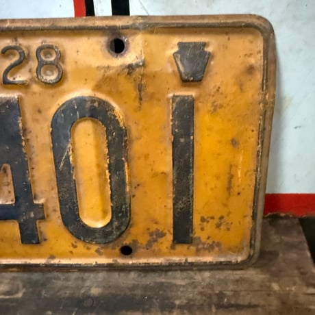 【希少!!】Vintage License Plate ペンシルベニア州 20-28-7