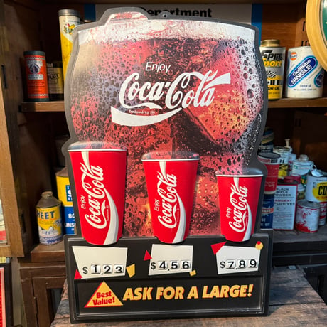 Vintage Coca-Cola  プラスチックプライスサイン 両面 21-293