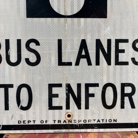 Vintage BUS LANES PHOTO ENFORCED ロードサイン 18-134
