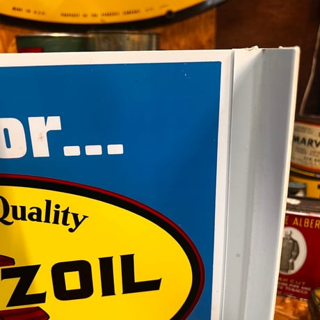 Vintage VTG PENNZOIL 両面看板 14-29-1