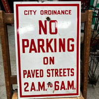 Vintage NO PARKING 道路標識 琺瑯看板 17-98