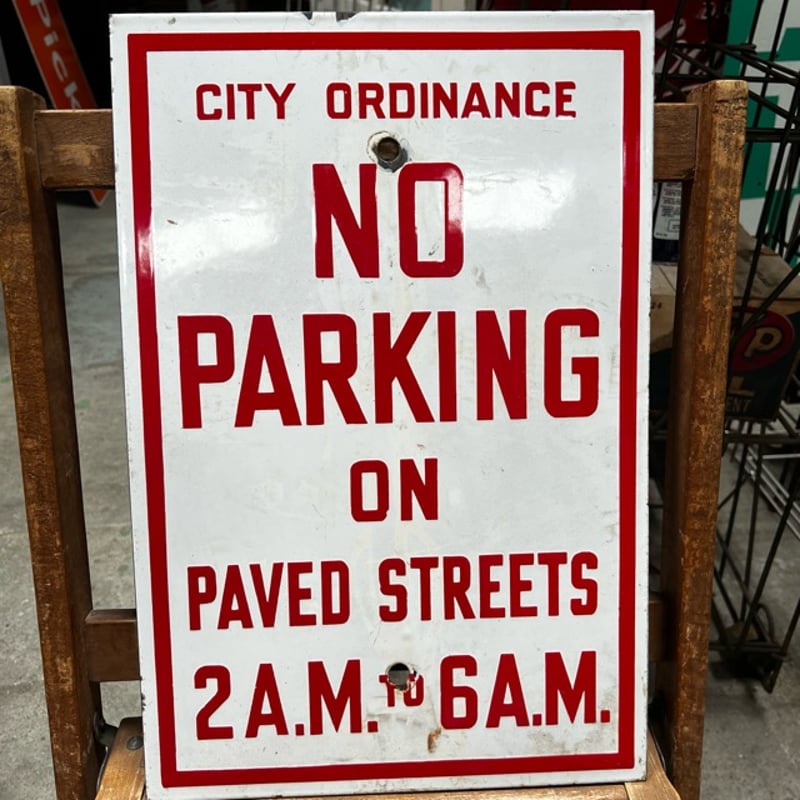 ヴィンテージ 看板 アメリカ NO PARKING Vintage Parkig Sign 