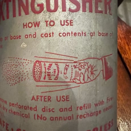 Vintage 1955 FIRE-PAK ドライケミカル消火器 16-2-33